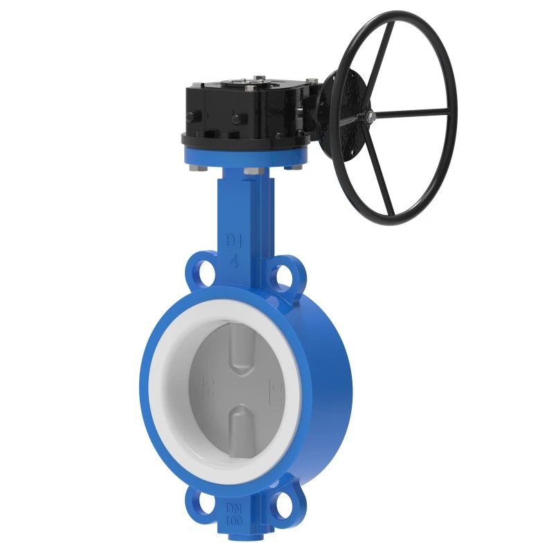 Katup Kupu-Kupu Berjajar PTFE Gear Wafer