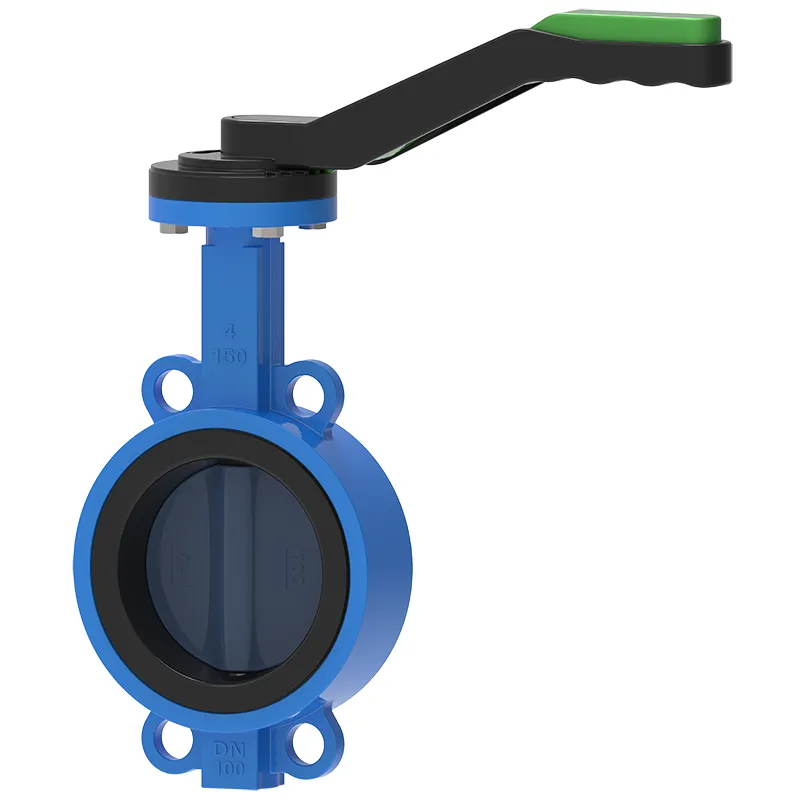 Tuas Wafer Konsentris Butterfly Valve Cakram Dilapisi Nilon