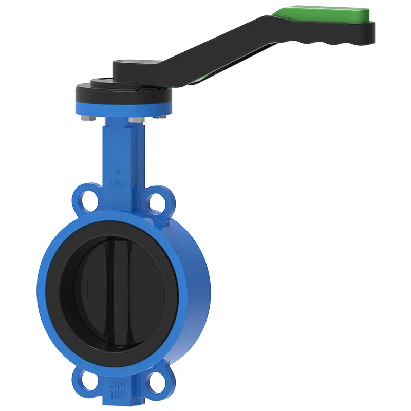Tuas Wafer Konsentris Butterfly Valve Cakram Berlapis Karet